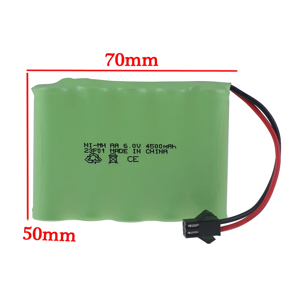 Akumulator NiMH AA 6 V 4500 mAh do zabawek Rc Samochody Czołgi Roboty Pistolet Ulepszony akumulator 3000 mAh do łodzi Rc Akumulator 6 V