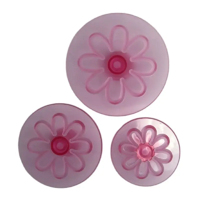 

Plastic 3pcs Chrysanthemum Cake Decoration Fondant Press Molds Set HB0561