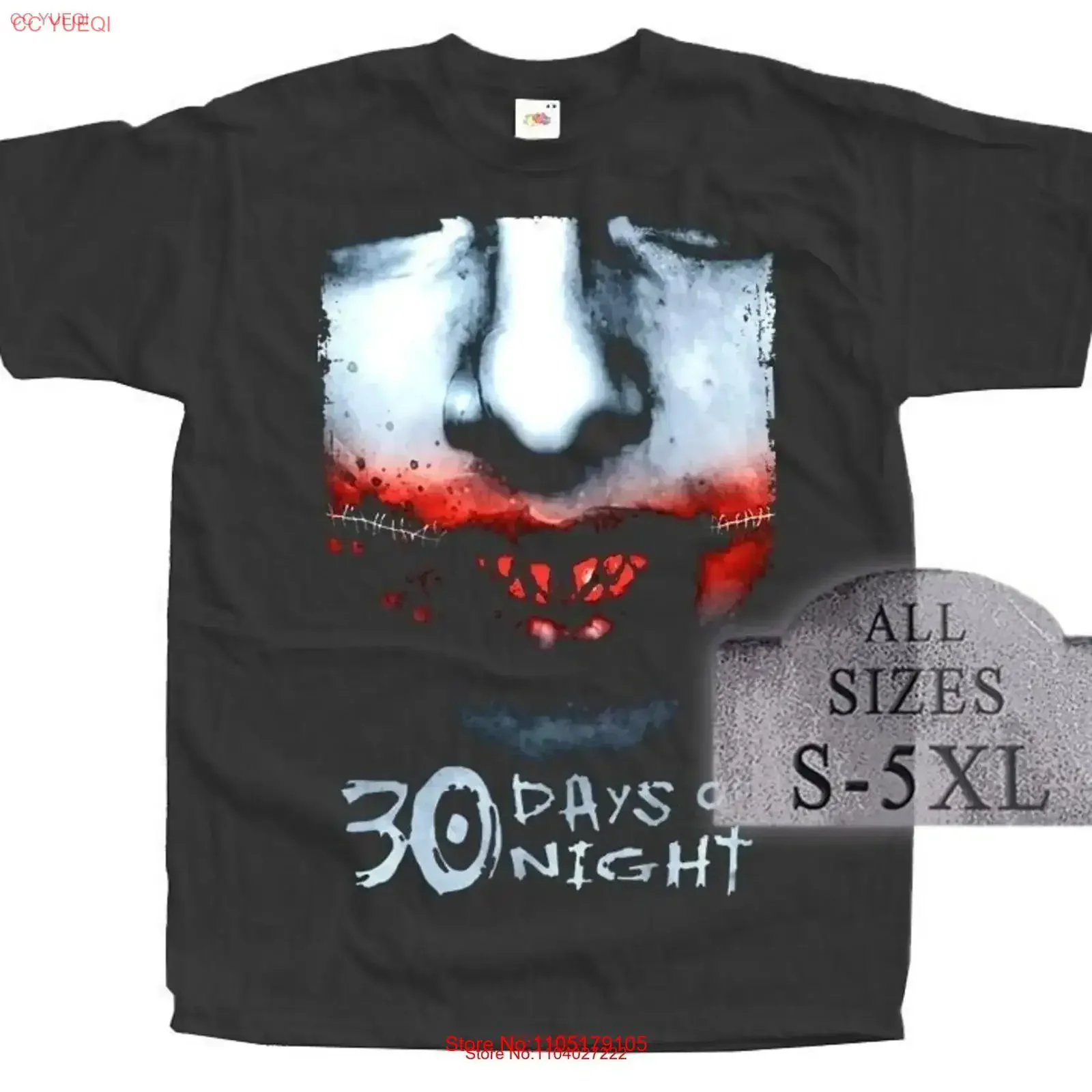 

30 Days of Night V2 Horror Poster T SHIRT Black All sizes S 5XL Cotton vintage Washed designer clothes graphic Soft Breathable