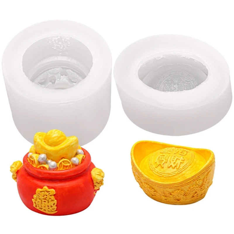 Silicone Moulds Treasure Bowl/Gold Ingot Shaped for Hand-Making Lover