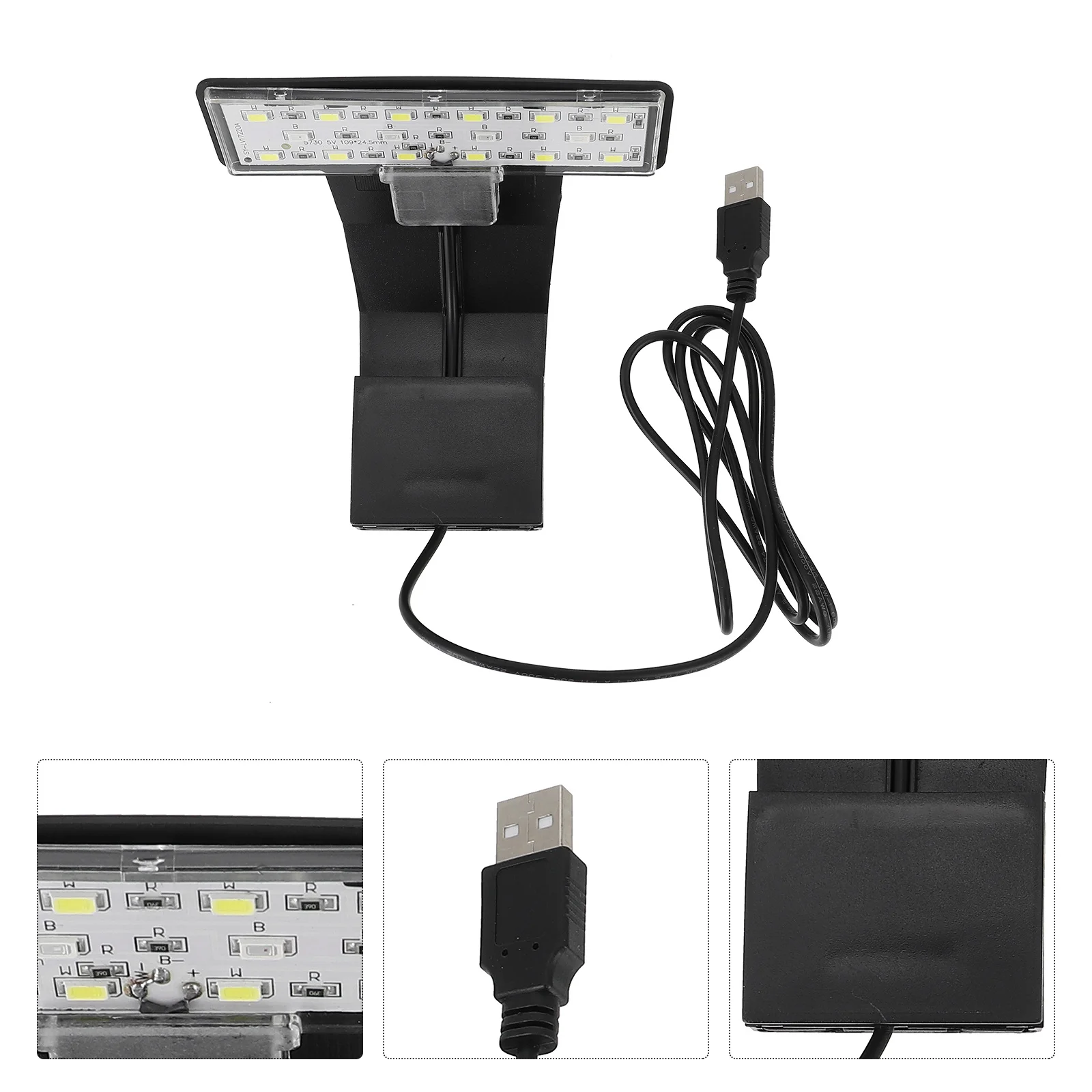 

Fish Tank Waterproof Lamp LED Clip-on Aquarium Light USB Rechargeable Aquarium Plant Light Fish Tank Lighting Aquatic Lights