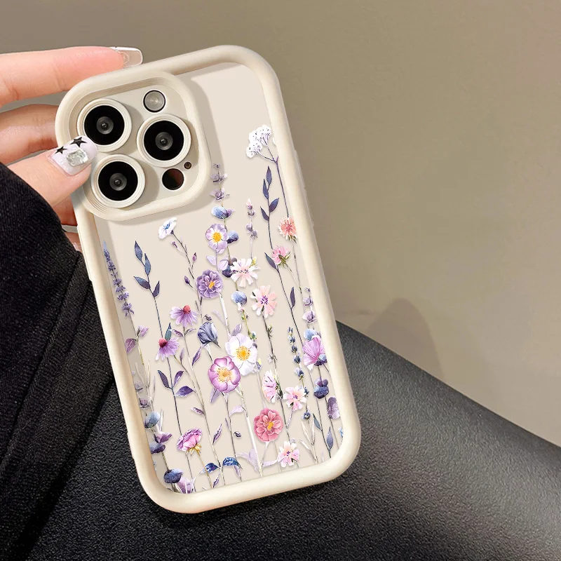 Custodia per fiori per Oppo A76 A74 A58 A57 A55 A54 A53 A17 A16 A15 Reno 8T 6 5 5F Realme C55 C51 C53 C35 C30 C21Y C25Y C15 C11 Cover