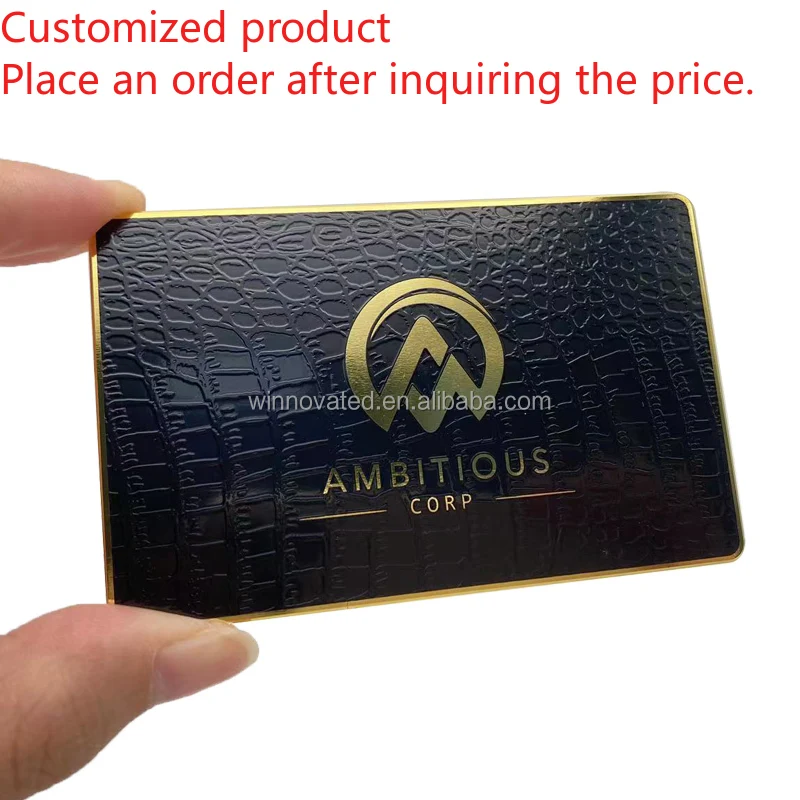 Customized product Warranty Custom Wedding Invitation Rose Visit Mirror Metal Card