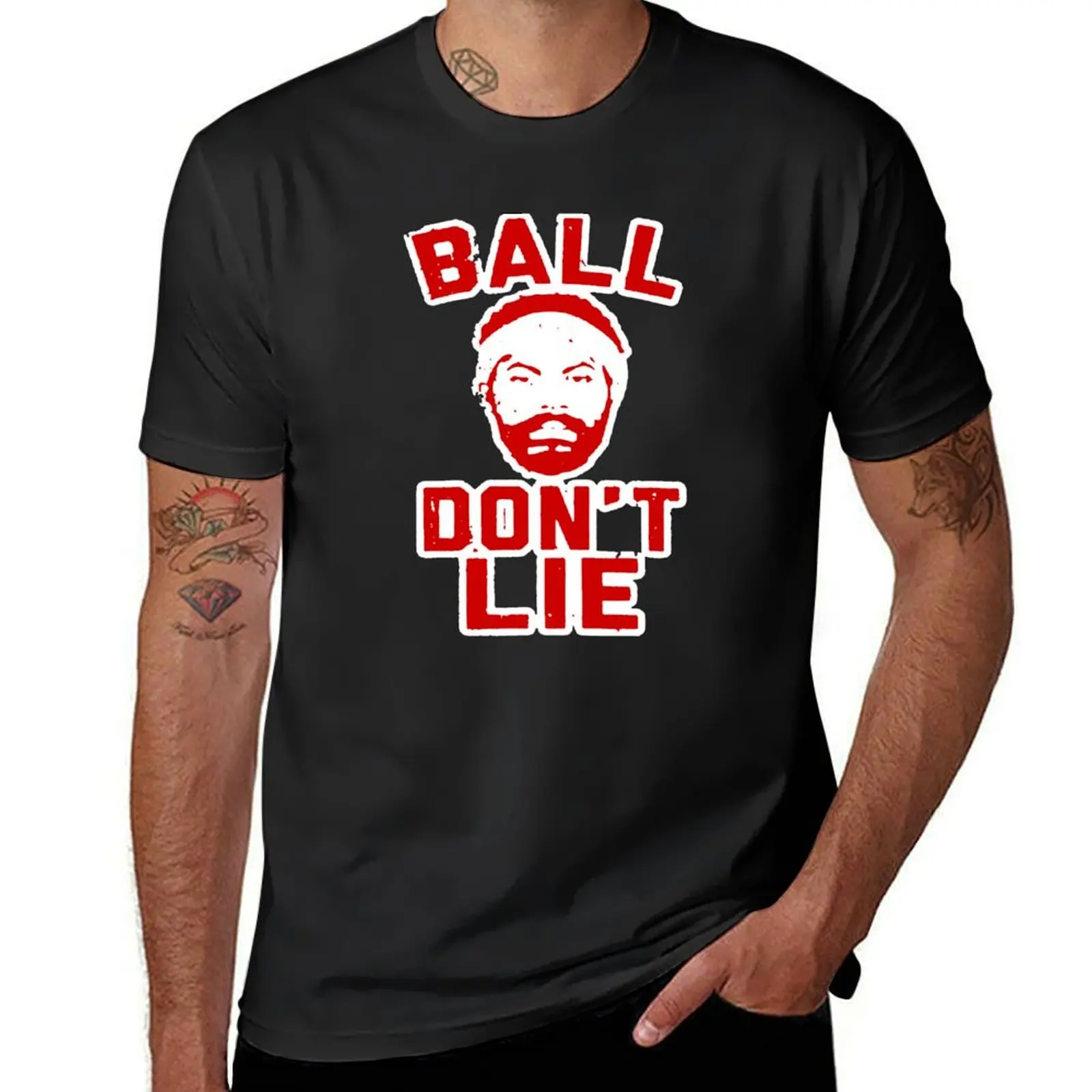 BALL DONT LIE FUNNY RASHEED WALLACE SHIRT AND STICKER T-Shirt Blouse vintage customizeds mens vintage t shirts