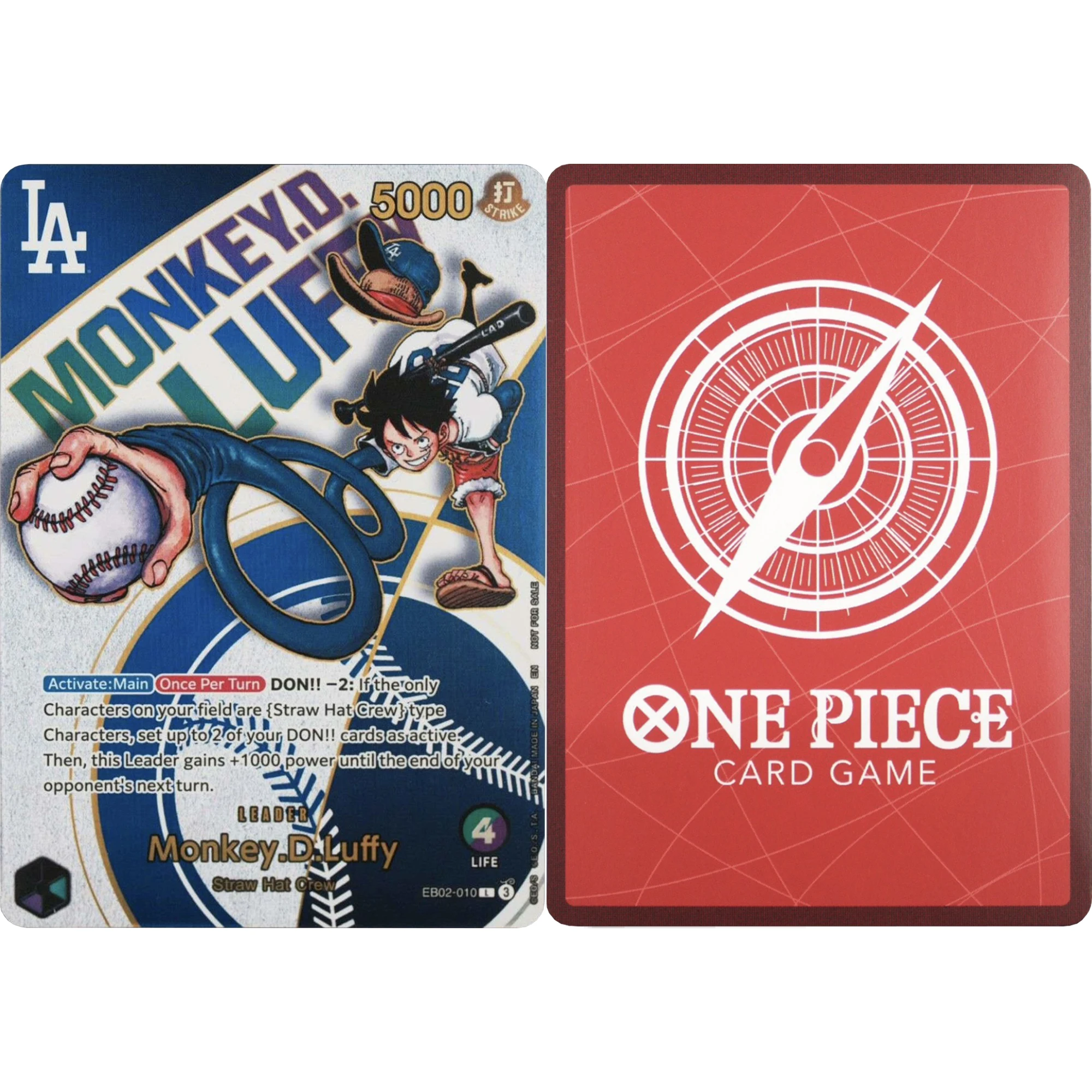 

Diy Self Made ONE PIECE Baseball Luffy Red Card Back Single Card Opcg Flash Card Классические коллекционные карты аниме Подарочные игрушки