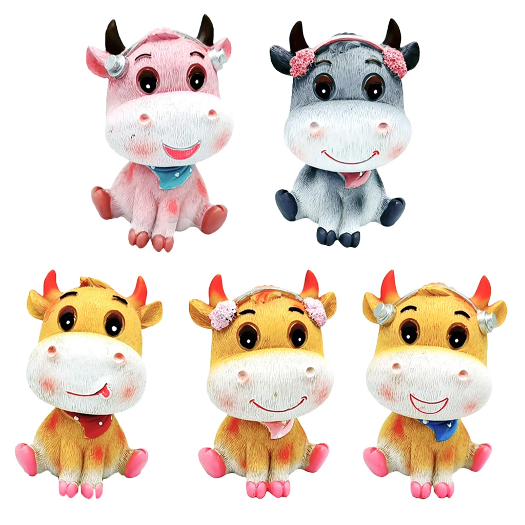 Animal Cattle Shaking Head Toy Car Shaking Head Dolls Decor Car Accessories