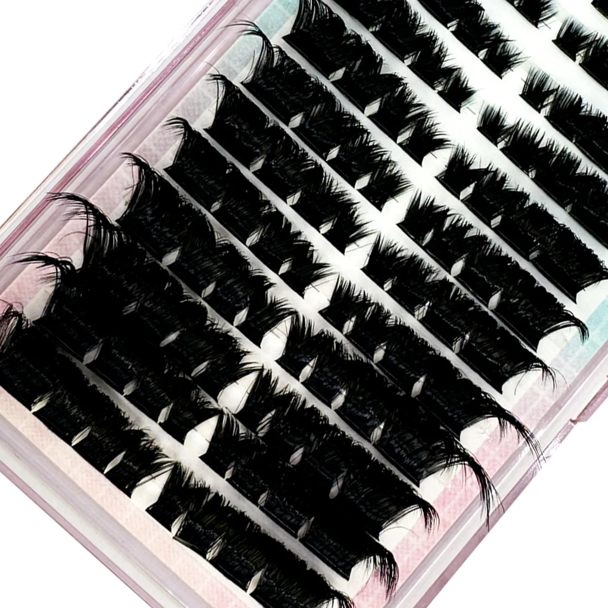 New Mix 3D Thick Fluffy Single Cluster Eyelash Extension Segmented Natural Mink Fox Eye Effect Lashes Individual False eyelashes