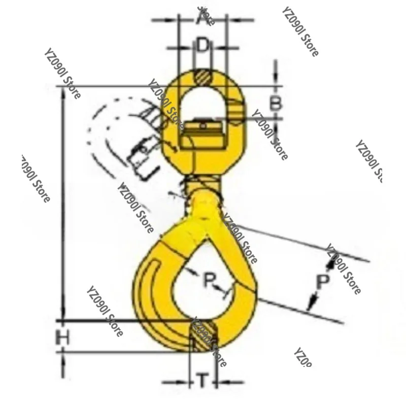 Heavy Duty Rotating Hook Industrial Swivel Lifting Hook