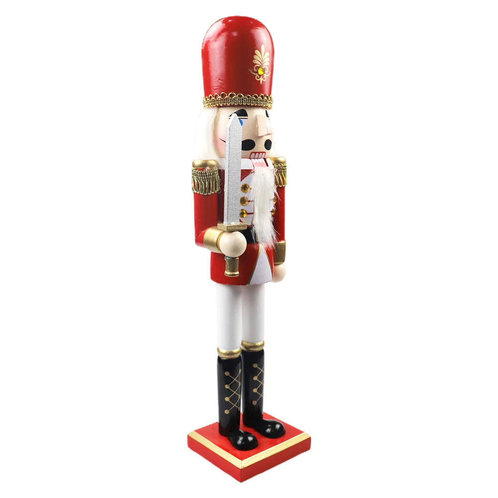 

Wooden Christmas Nutcracker Desktop Decoration Xmas Nutcrackers Craft Holiday Gift Xmas Table Ornament Wooden Nutcracker