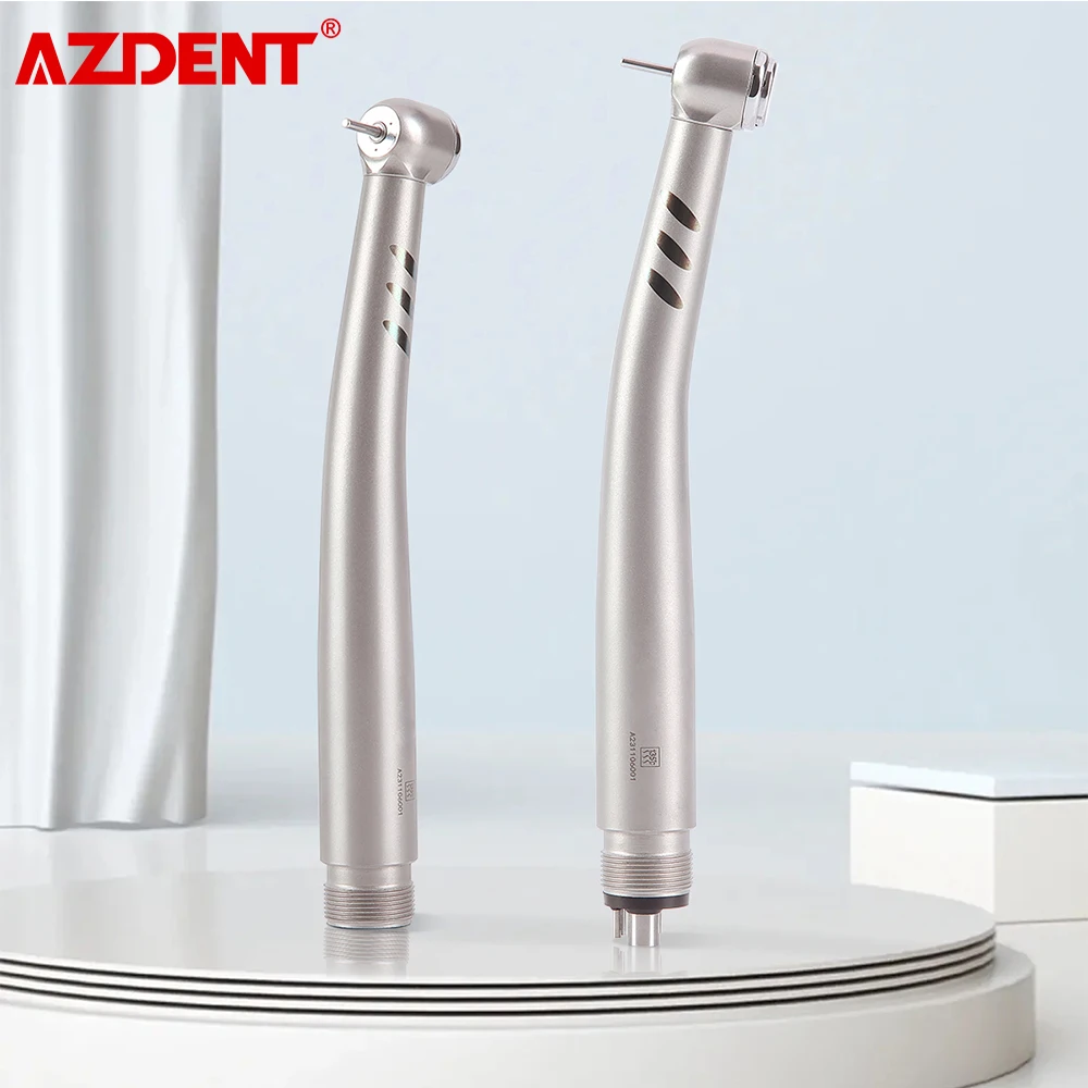 AZDENT Dental High Speed Handpiece Ceramic Bearing Torque Head Triple Water Spray Stainless Steel Body Handpiece Dentist Tools