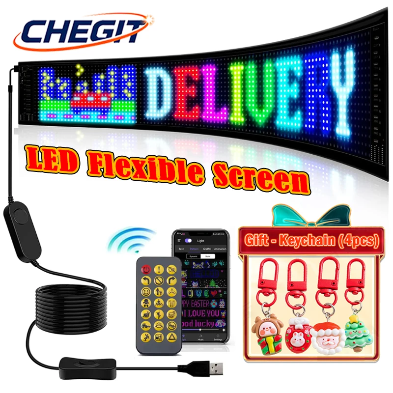 

Светодиодный дисплей Truck Eye LED DIY Матрица Пиксельная панель Анимация Bluetooth Управление приложением Программируемый гибкий экран с брелоком Подарок