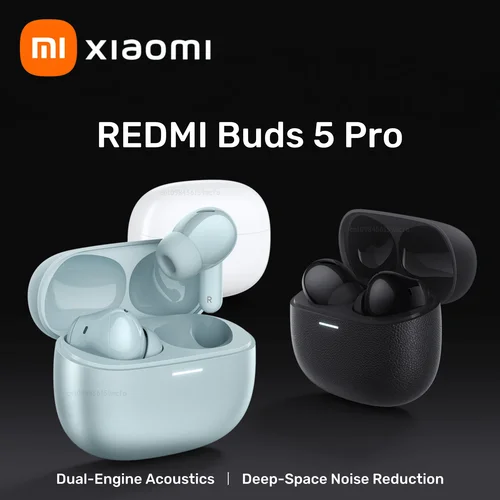 Xiaomi Redmi Buds 5 Pro auriculares Bluetooth TWS 52dB 4kHz auriculares inalámbricos verdaderos auriculares con micrófono con cancelación de ruido auriculares ANC