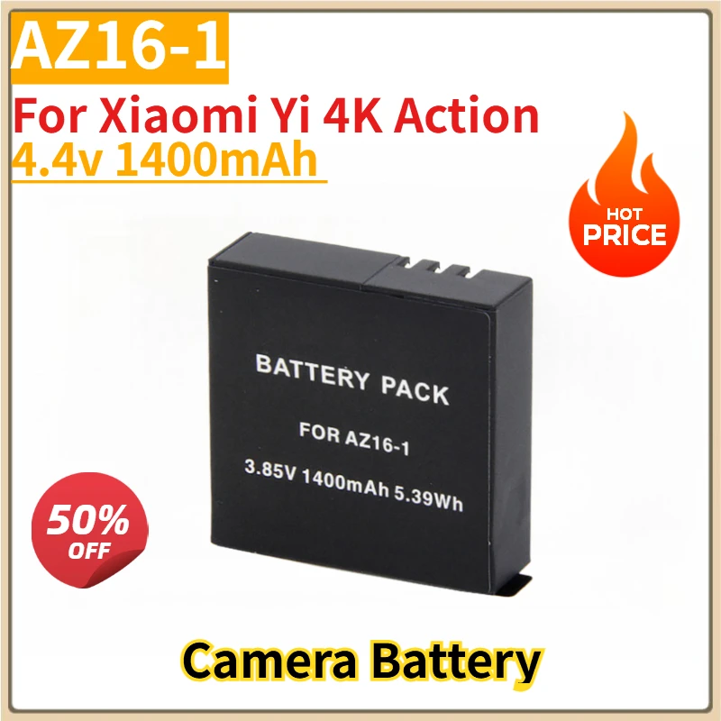 

New 4.4v 1400mAh AZ16-1 Replacement Camera Battery for Xiaomi Yi 4K Action