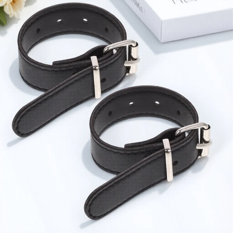 

1 Pair Bike Basket Strap Adjustable Pu Belt For Front Bicycle Container Cycling Accessory Detachable Sturdy Riding Decor