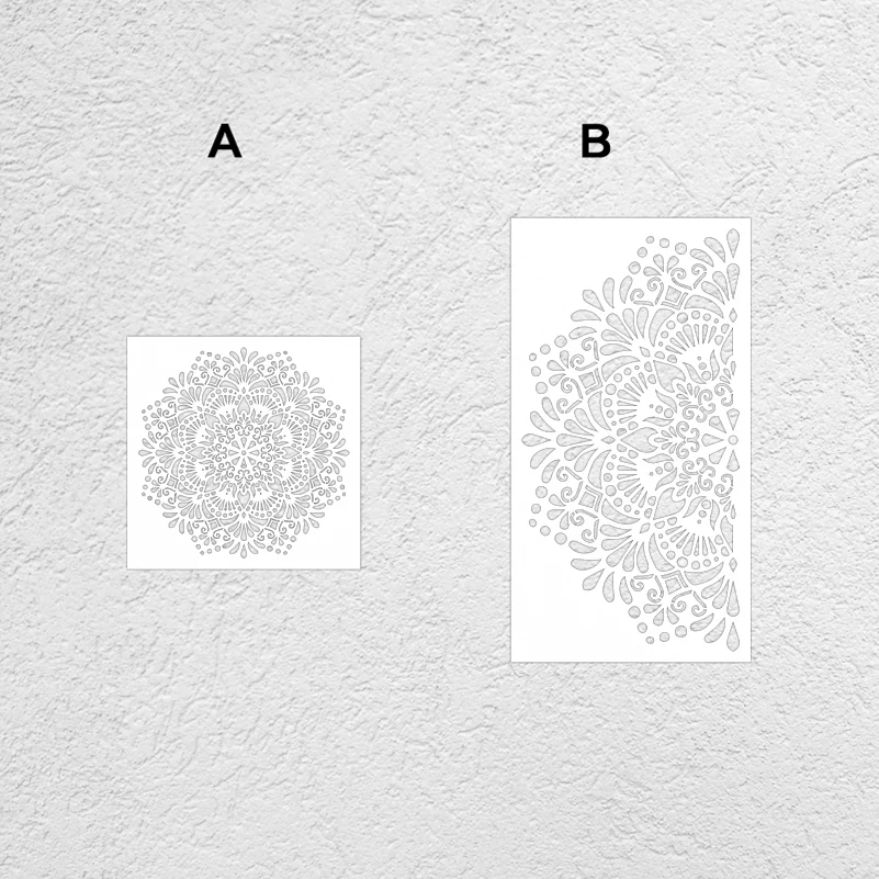 Mandala Stencil for Painting, Wall Decor, Template Gesso, Fabricantes de Móveis para Pintar, Big Round Flower, S498, 50cm - 90cm