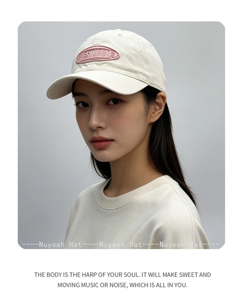 Neue Koreanische Retro-Baseballkappen mit Stickerei für Damen und Herren, Vielseitige Sonnenschutz-Caps für Reisen und Freizeit – Detail 7