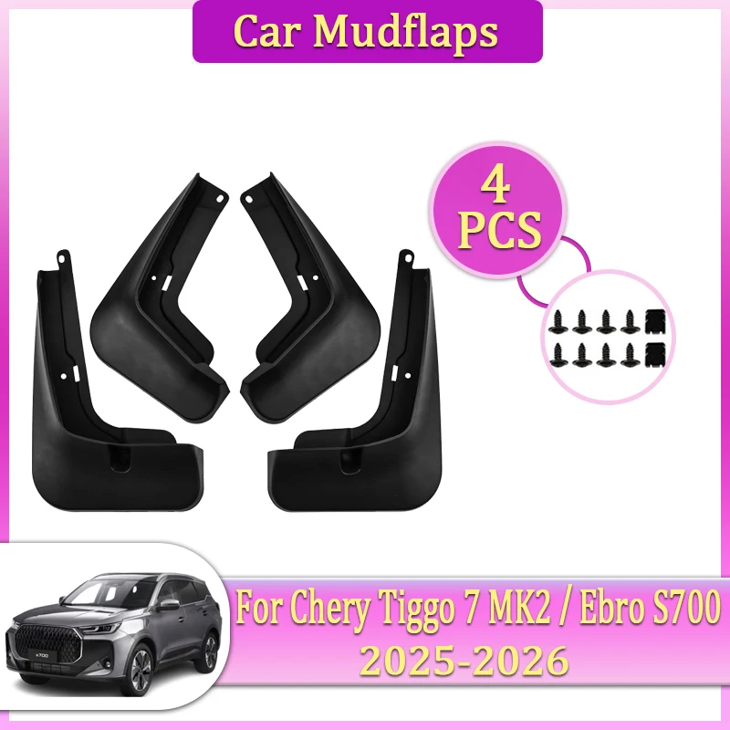 

Car Mudguards Parts For Chery Tiggo 7 MK2 Ebro S700 2025 2026 Accessories Mudflaps Tool Splash Fender Flare Cover Guard Auto Mud