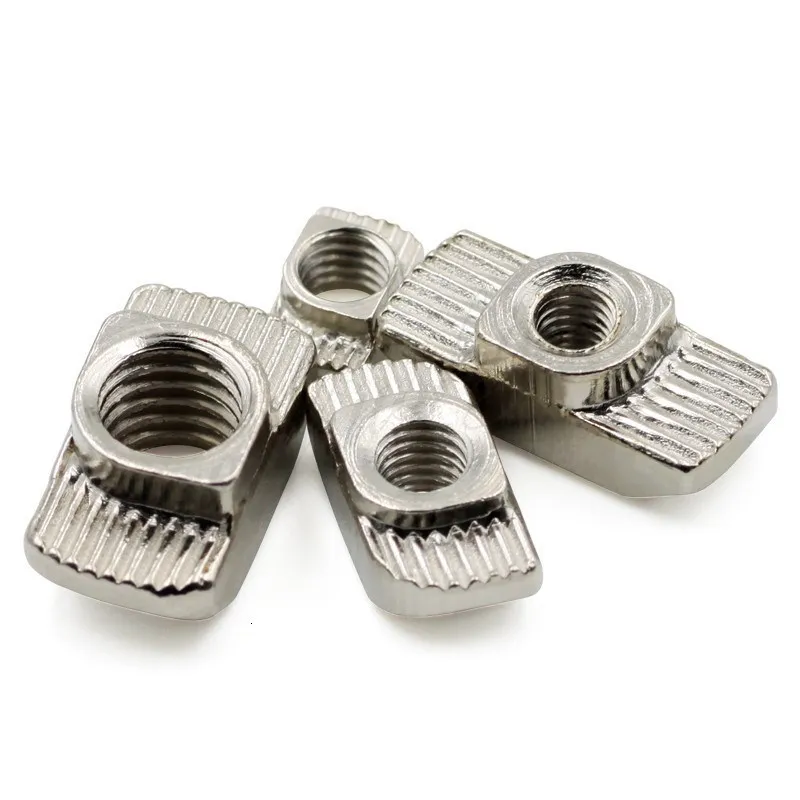 100pcs M3/M4/M5 for for 20 Series Slot T-nut Sliding T Nut Hammer Drop In Nut Fasten Connector 2020 Aluminum Extrusion