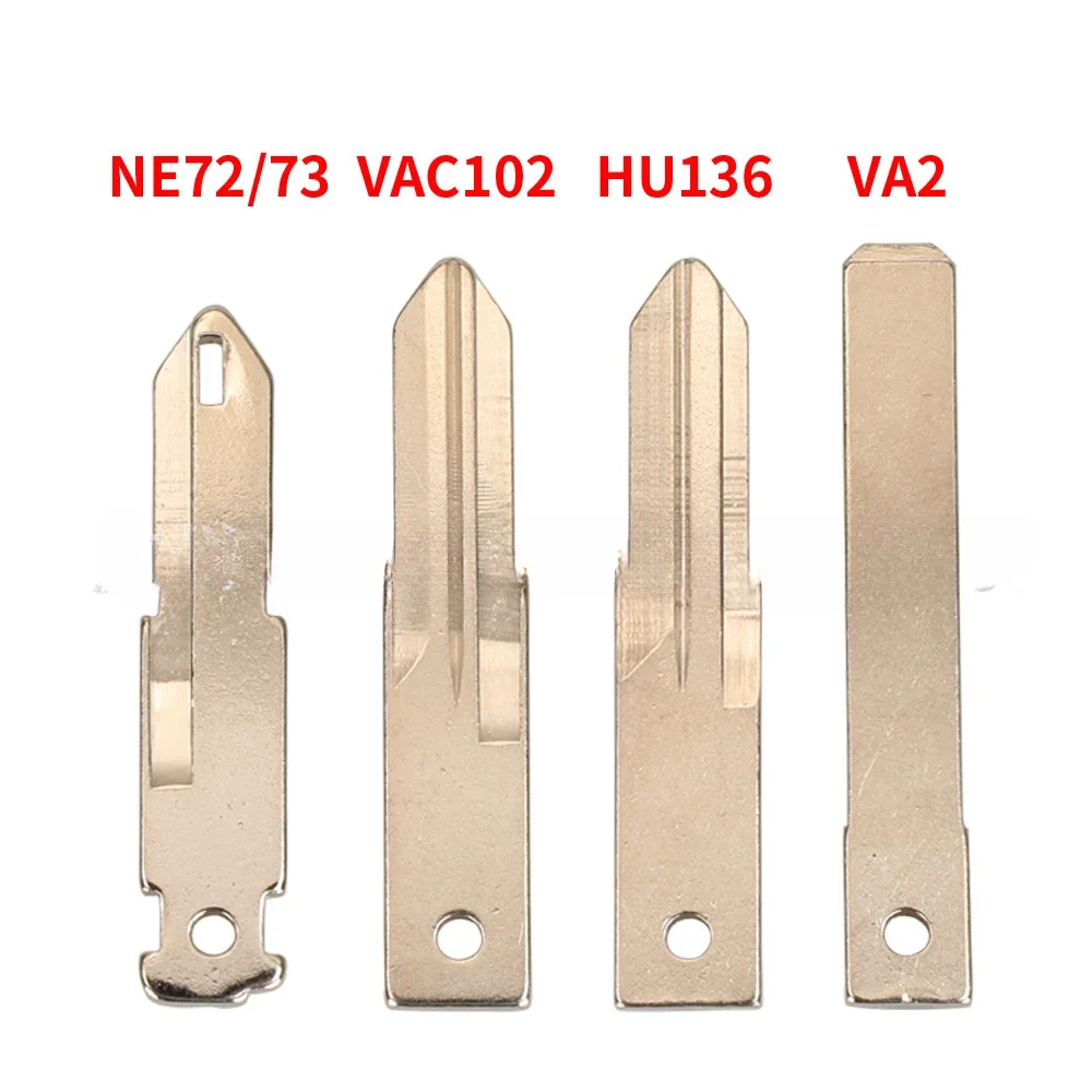 

10pcs original NE72/73 VAC102 HU136 VA2 Uncut key Blade For Renault Peugeot Citroen Remote Fob Key Blank