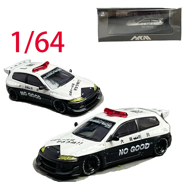 

HKM литой под давлением масштаб 1/64 модель автомобиля Honda из сплава Honda Civic EG6 Pandem Rocket Bunny Play транспортные средства игрушки для мальчиков оригинальная коробка