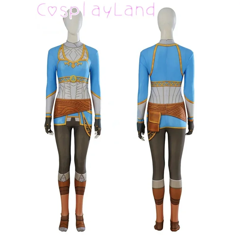 

Tears Of Kingdom Princess Of Legend Cosplay Printing Outfit Role Playing Costume Women Jumpsuit With Cape Halloween Costumes