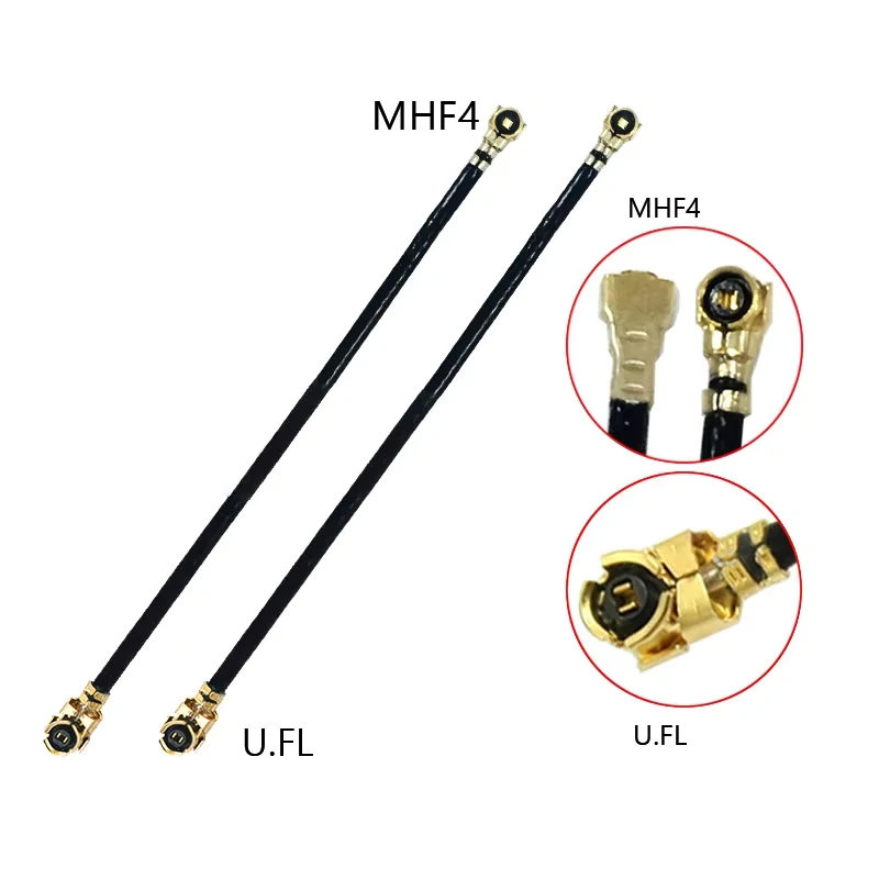 2PCS/lot 10cm U.FL to MHF4 to U.FL to MHF4 socket antenna cable Both female U.FL to MHF4 jack connector line