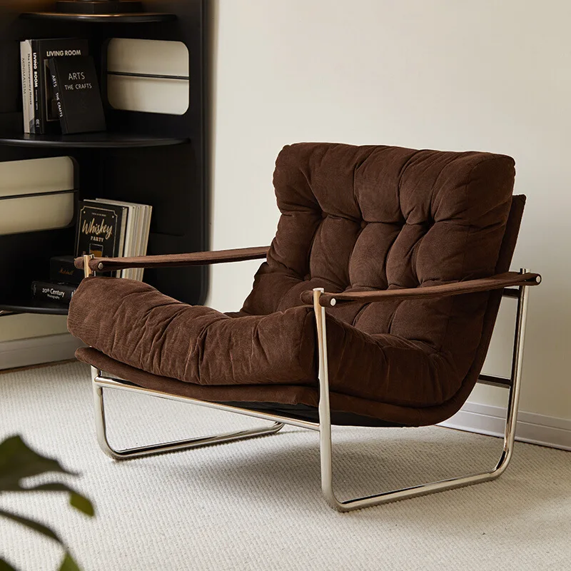 Nordic Vintage Single Sofa Chair Simple Home Living Room Lazy Lounge Chair