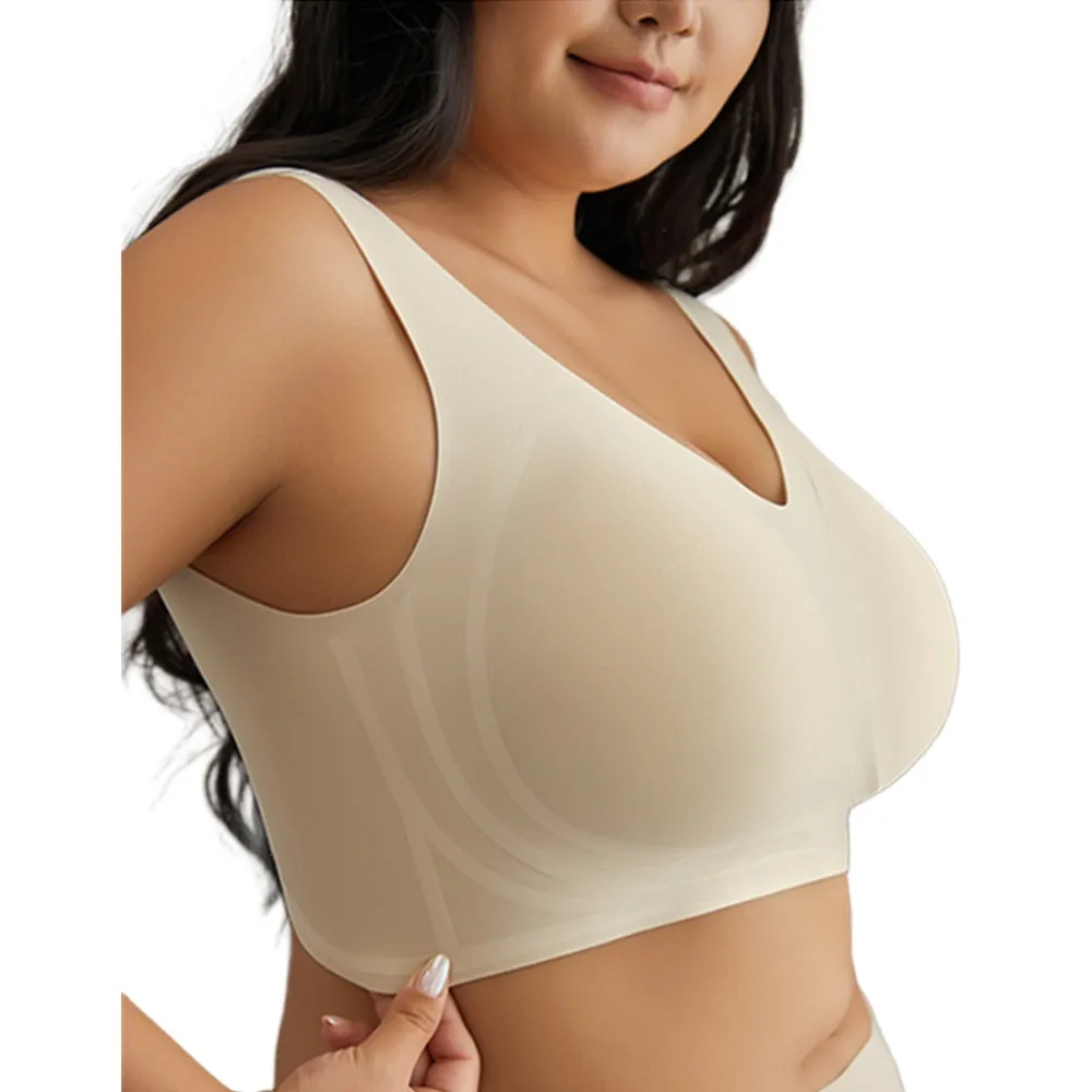 Soft Support Seamless Underwear Comfortable Gathering No Steel Ring Collection Light Thin Breathable Bra Style
