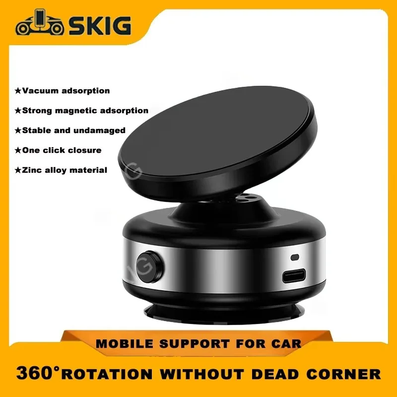 

Wireless 360°rotatable Vacum Car Holder for IPhone Samsung Xiaomi Magnetic Car Mount Vacuum Phone Holder Soporte Movil Coche