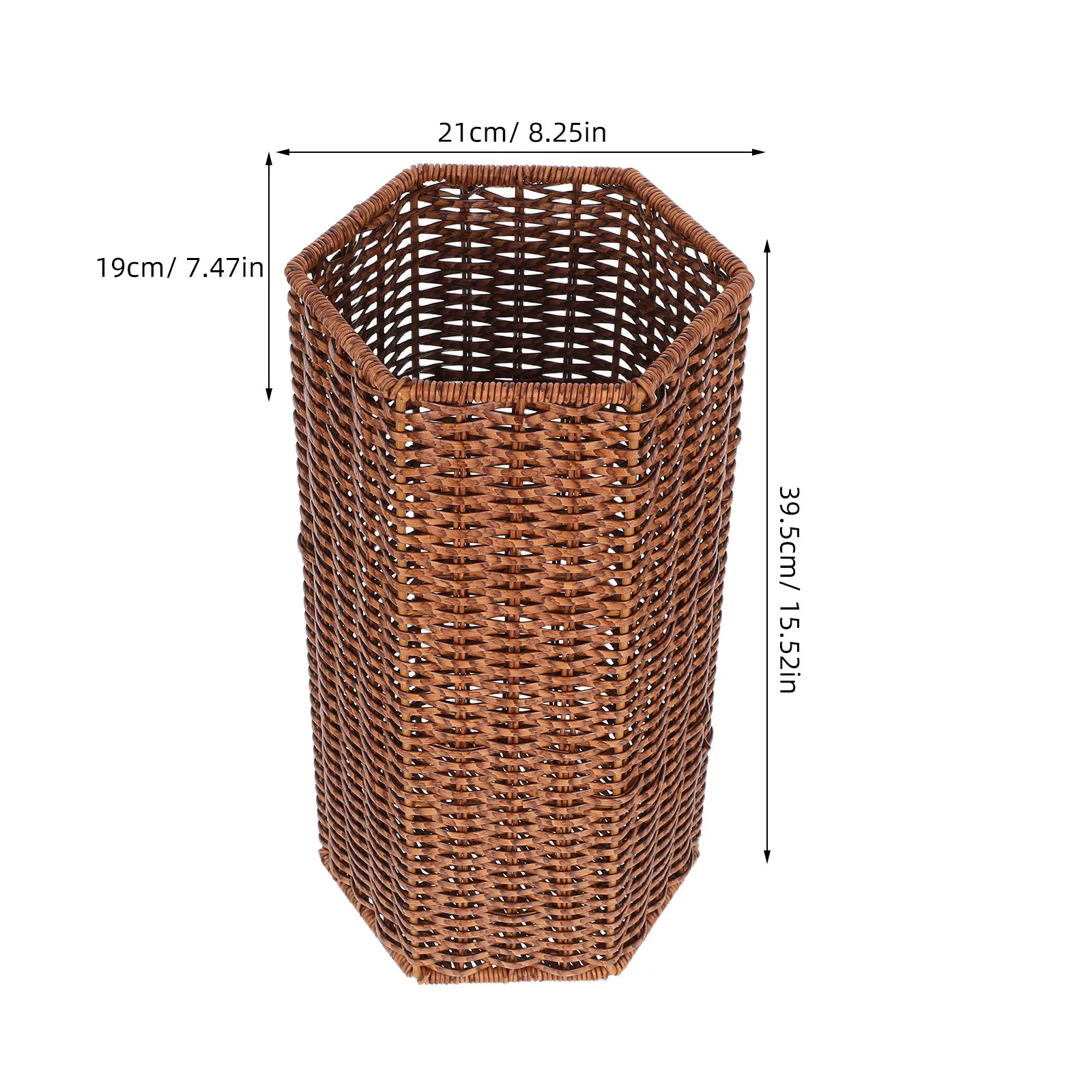 Plastic Rattan-like Woven Umbrella Stand Holder Organizer For Wet Umbrella Storage For Small Business Indoor Entryway