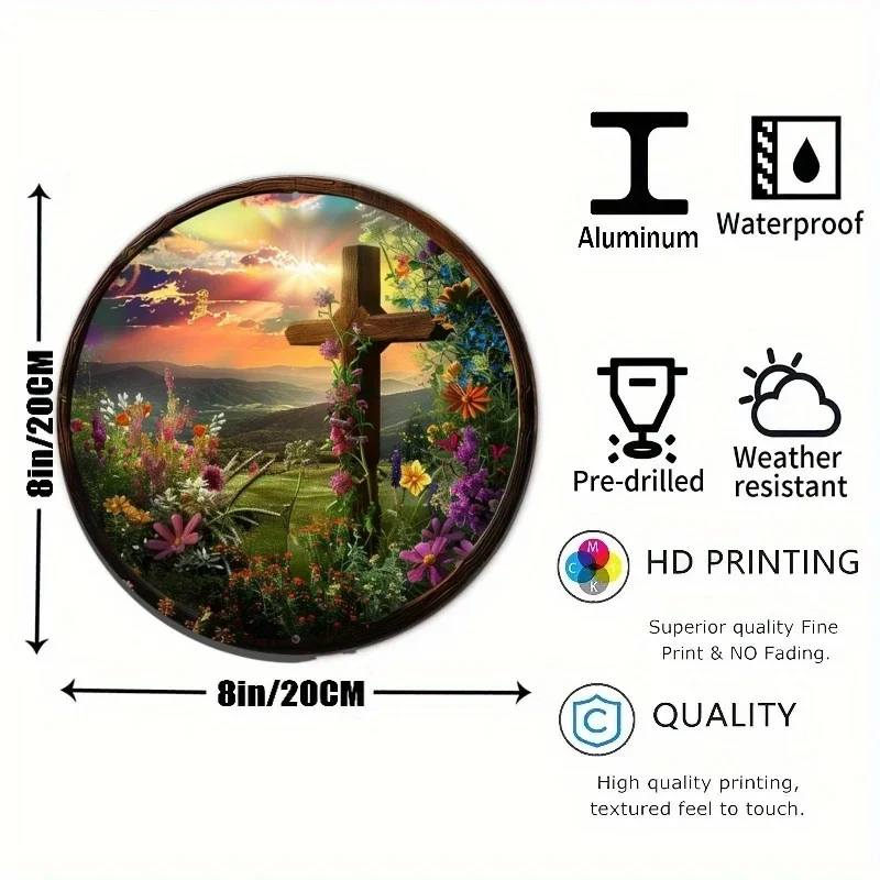 3D Round Metal Aluminum Sign Art Peace Wreath Decorative Plates Entrance Gift Mask Theme For Bar Club Home Room Wall Decor