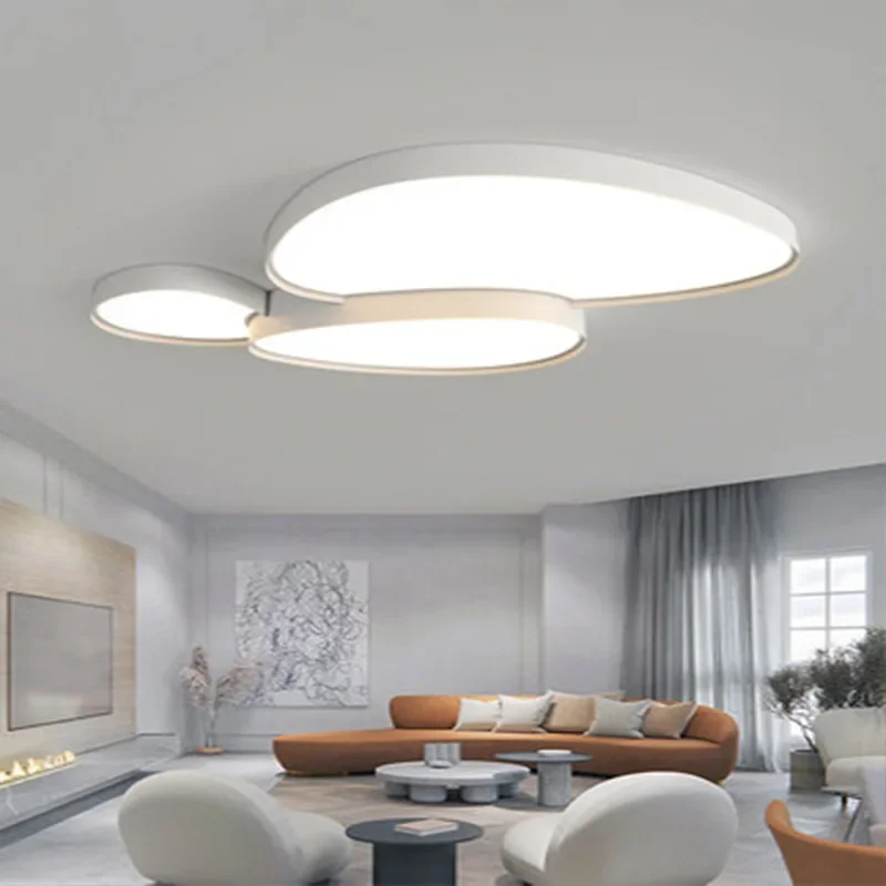 Lampade da soffitto a Led di moda nordica dimmerabili nero bianco per soggiorno camera da letto bagno decorazioni per la casa apparecchio di lucentezza per illuminazione interna