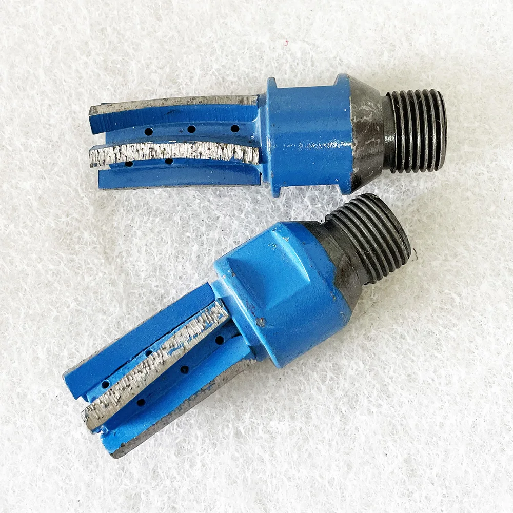 D25/D22 CNC Finger Bit With 1/2''Gas Thread Segment Diamond Finger Milling Bits For Grinding Granite Marble Slab Stone