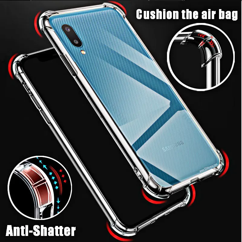 For Samsung Galaxy A02 Clear Phone Soft Case TPU Transparent for Sumsung A 02 6.5\