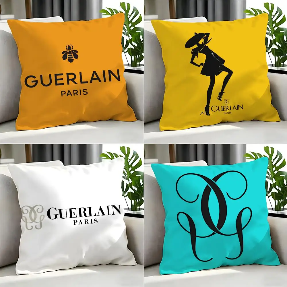 Funda de cojín de la marca Guerlain, juego de fundas de cojín, 4 Uds., 50x50, 45x45, 40x40, funda de almohada decorativa para sofá, decoración del hogar