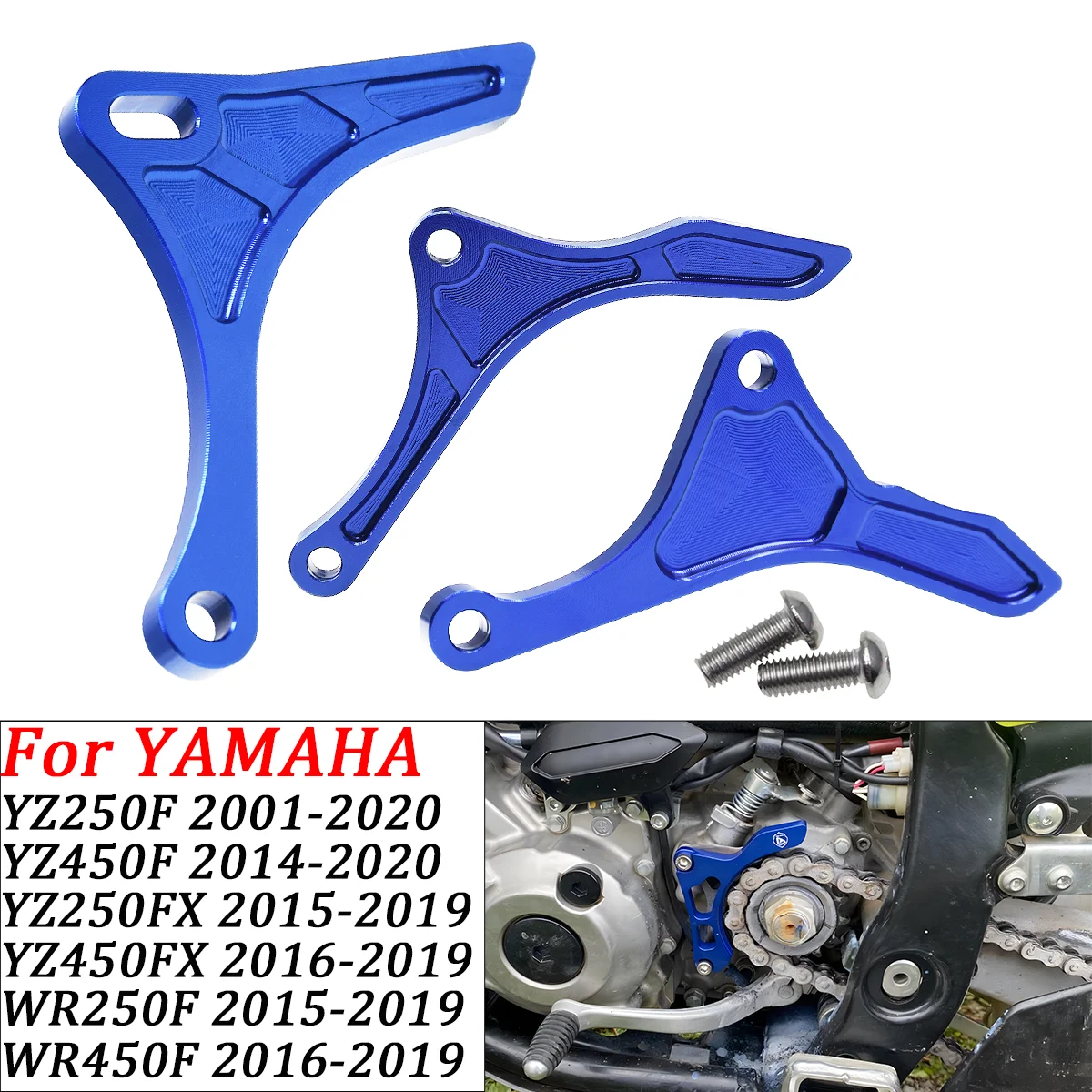 

For YAMAHA YZ250F WR250F WR450F YZ250FX YZ450FX WR YZ 250F 450F 2001-2019 2020 Motorcycle CNC Sprocket Cover Guard Case Saver
