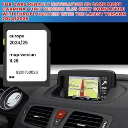 2024/2025 Europe + UK ver. 11.25 NAVIGATION SD CARD FOR RENAULT CARMINAT GPS SD CARD SAT NAV MAP CARD 8201753026