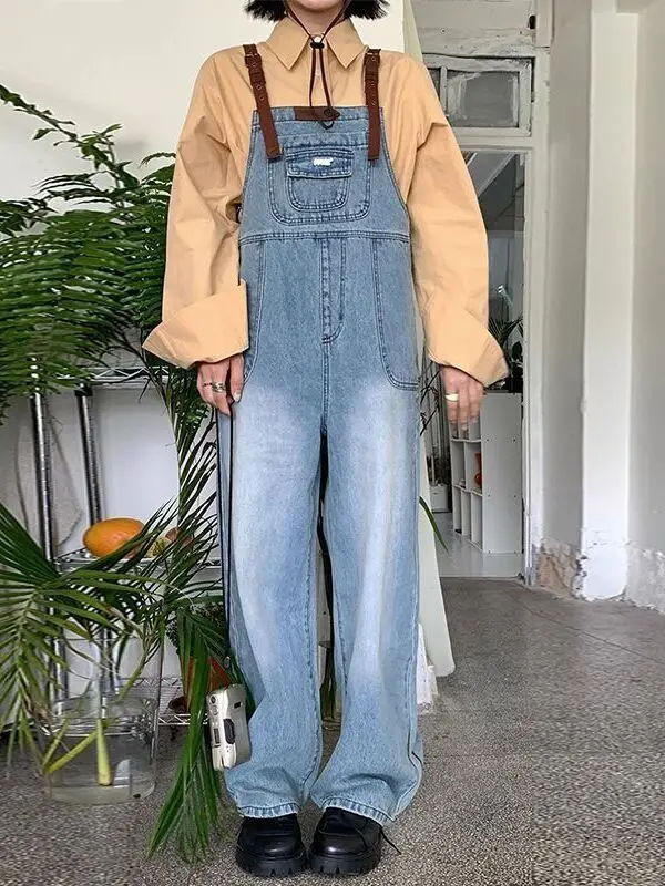 

Джинсовые комбинезоны для похудения для женщин, весна-осень, новые свободные цельные брюки больших размеров, модные для полных сестер