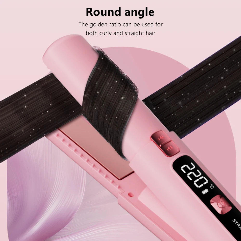 

Professional Wireless Hair Straightener​​ ​​Ceramic Plates​​ ​​Rechargeable​​ ​​​​2-in1 Hair Tool​​ ​​Adjustable Temperature​​