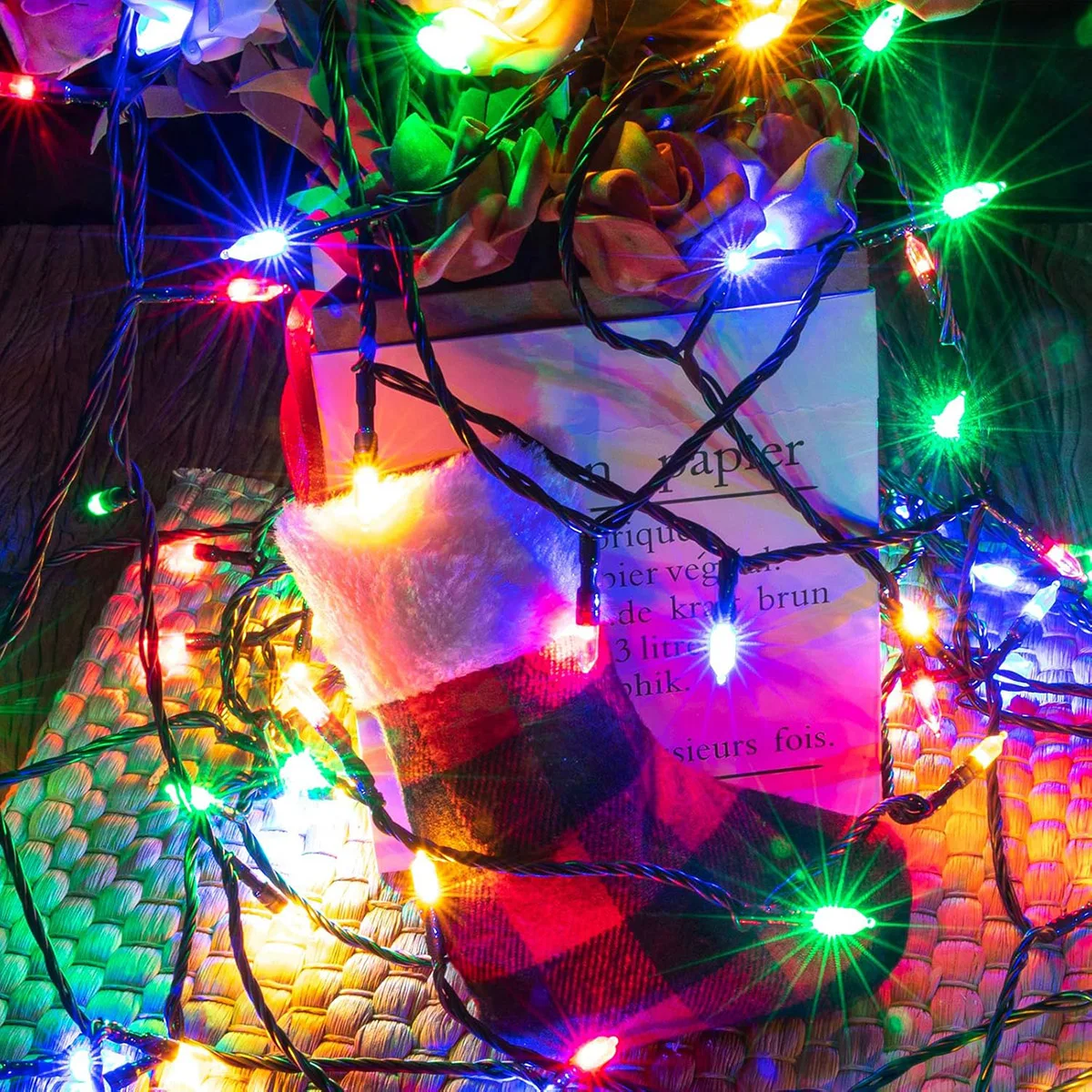 20LED-100LED String Lights Fairy Remote USB Christmas Tree Lights For New Year Party Garden Terrace Garland Christmas Decoration