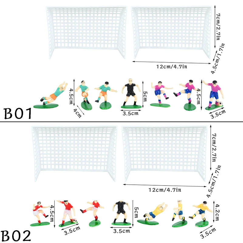 1Set Football Game Cake Decorations Soccer DIY Sports Players Doll Kids Favor Gift Birthday Party Cakes Topper Decoration Supply