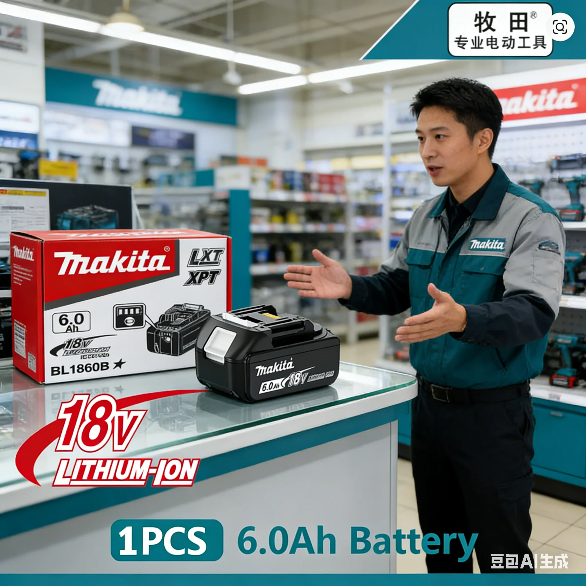 

Makita battery, rechargeable 18V6.0Ah lithium battery, Makita 18V BL1840, BL1830, BL1850, BL1850B original Makita tool battery