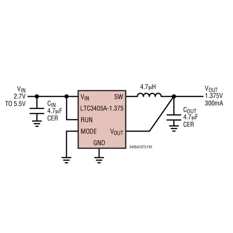 LTC3405 LTC3405AES6 - 1.5MHz, 300mA Synchronous Step-Down Regulator in ThinSOT