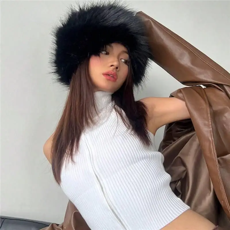 

Уличная женская зимняя шапка с пушистым мехом, теплая защита ушей, зимняя лыжная шапка, женская повязка на голову из искусственного лисьего меха, ветрозащитная русская шапка