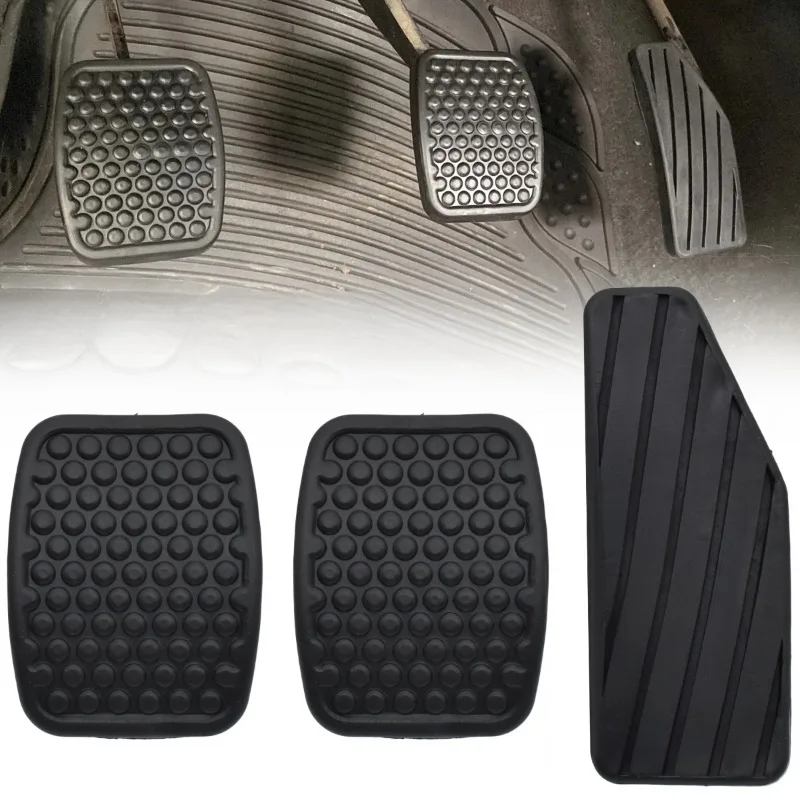 Universal 3pcs Rubber Pad Set for Brake and Accelerator Pedals Non - slip and Durable Suitable for Various Vehicles 49751-79001
