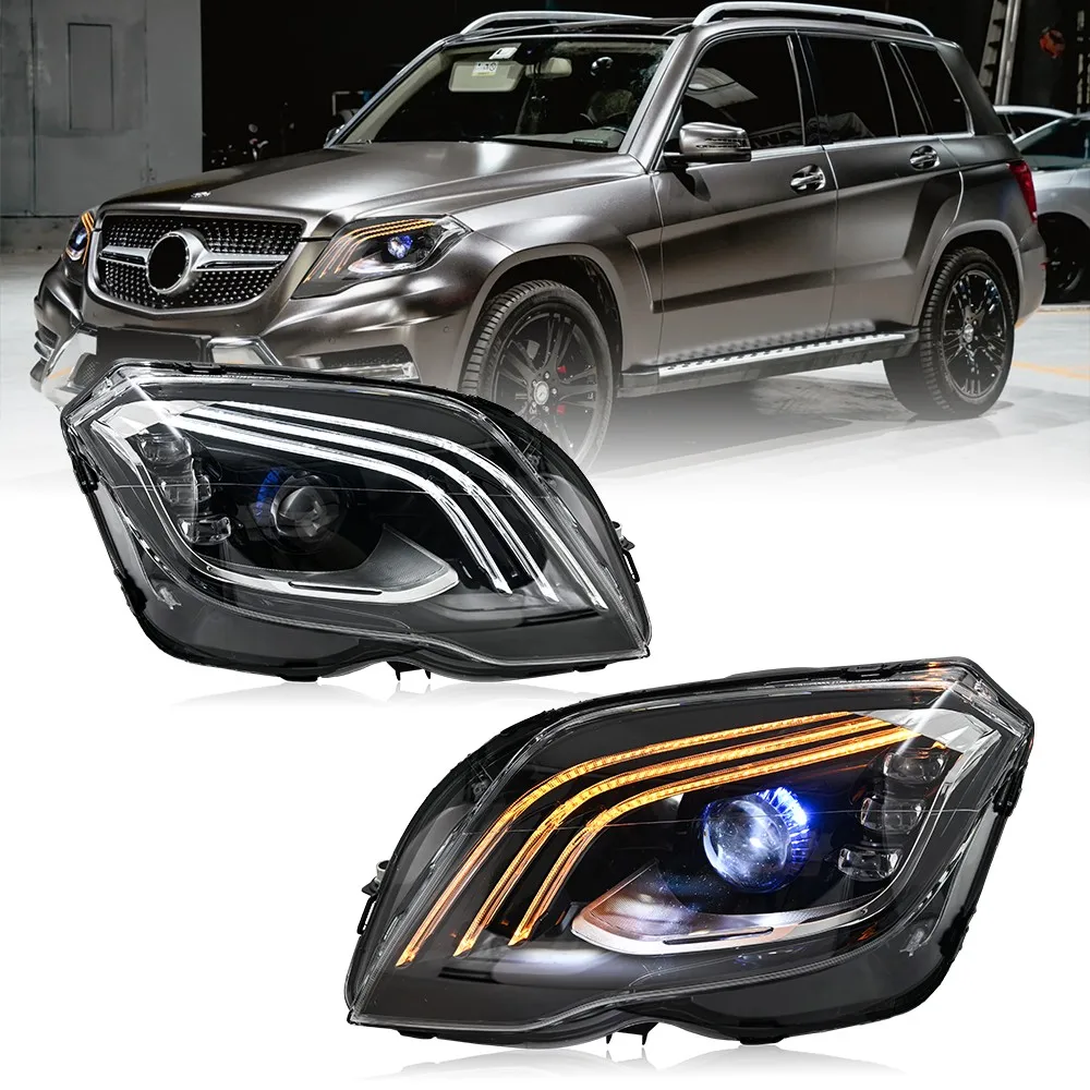 

Pair LED Headlights For Mercedes Benz GLK350 GLK250 2013 2014 2015 Head Lamps DRL Turn Signal Lights Car Headlight Accessories