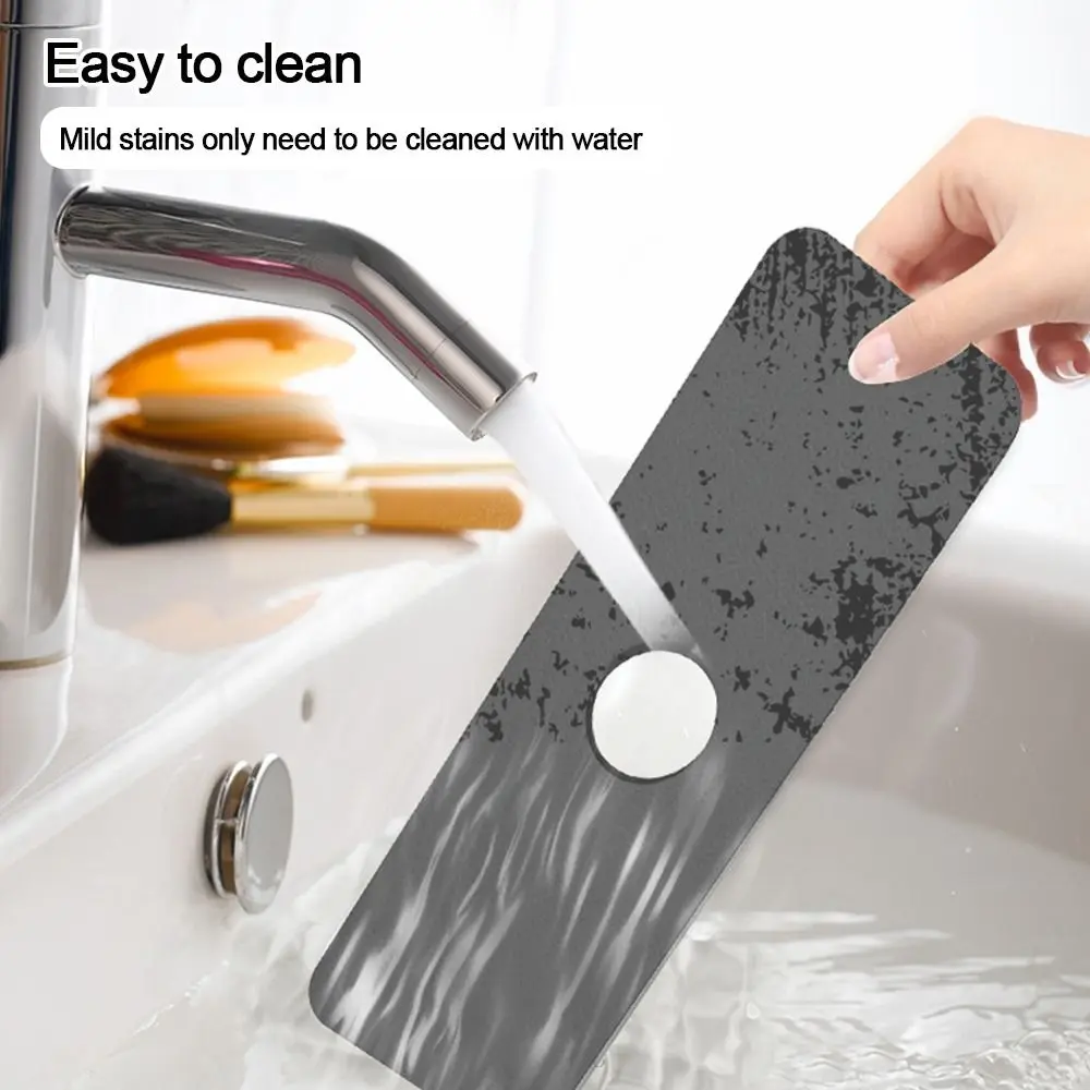 Diatomite Faucet Draining Mat Multifunction Splash Drying Mat Convenient Non-Slip Absorbent Pad Kitchen Bathroom Supplies