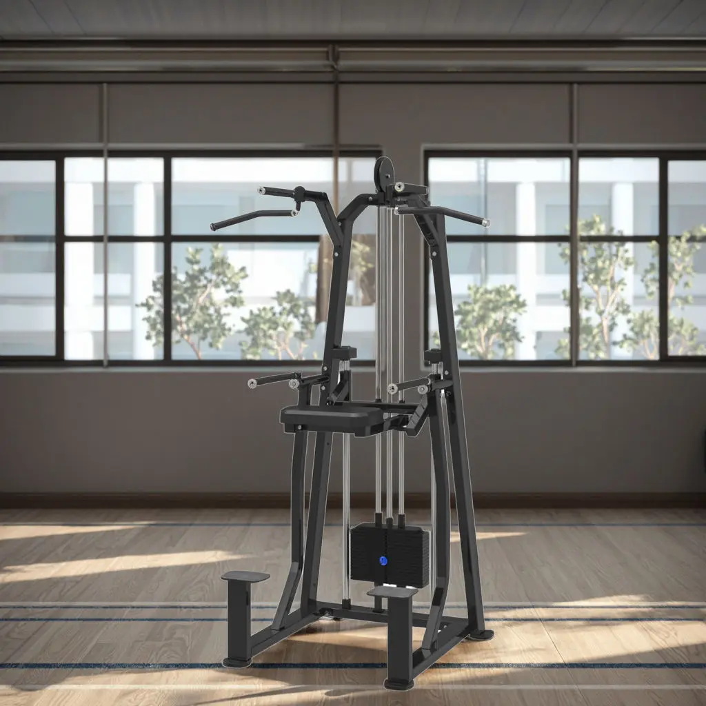 Professional Gym Use Kneeling Type Dip Chin Assist Selectorized Assisted Pull up Machine