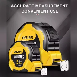 Deli Steel Tape Measure Anti-corrosion Measuring Ruler Distance Measuring Tool Meter Ruler Steel Tape Length Metal Measure Tools