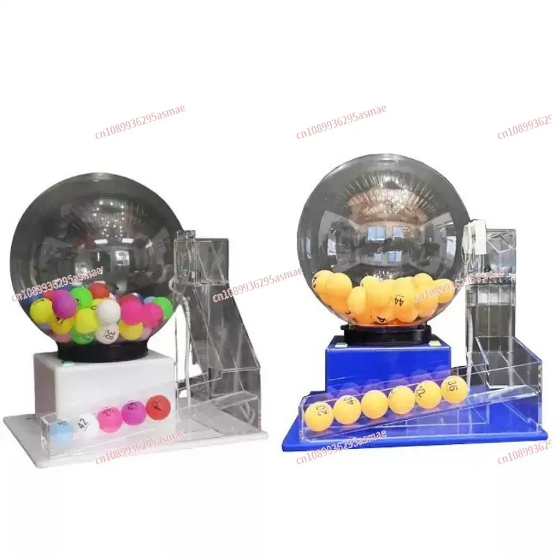 for Electric Ball Machine, Automatic Bingo Balls Machine Cage Fantasy Football Drafts Game Acrylic Lucky Drawing Machine